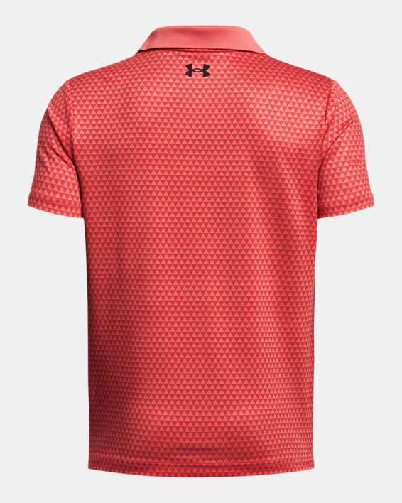 Boys' UA Matchplay Printed Polo in Red image number 1